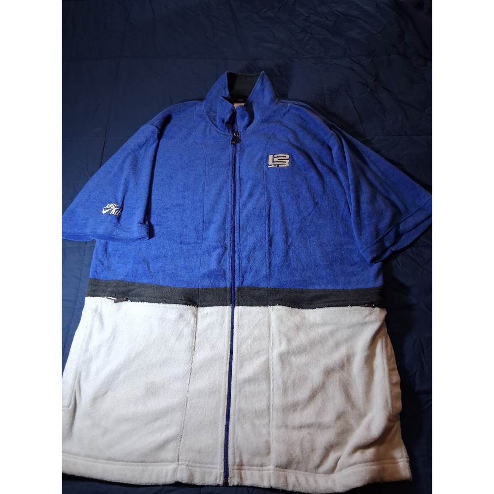 Nike LeBron James 23 Men's Full Zip Blue Track‎ Jacket Velour Large